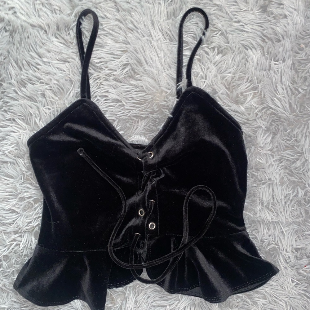Forever 21 Velvet Crop Top